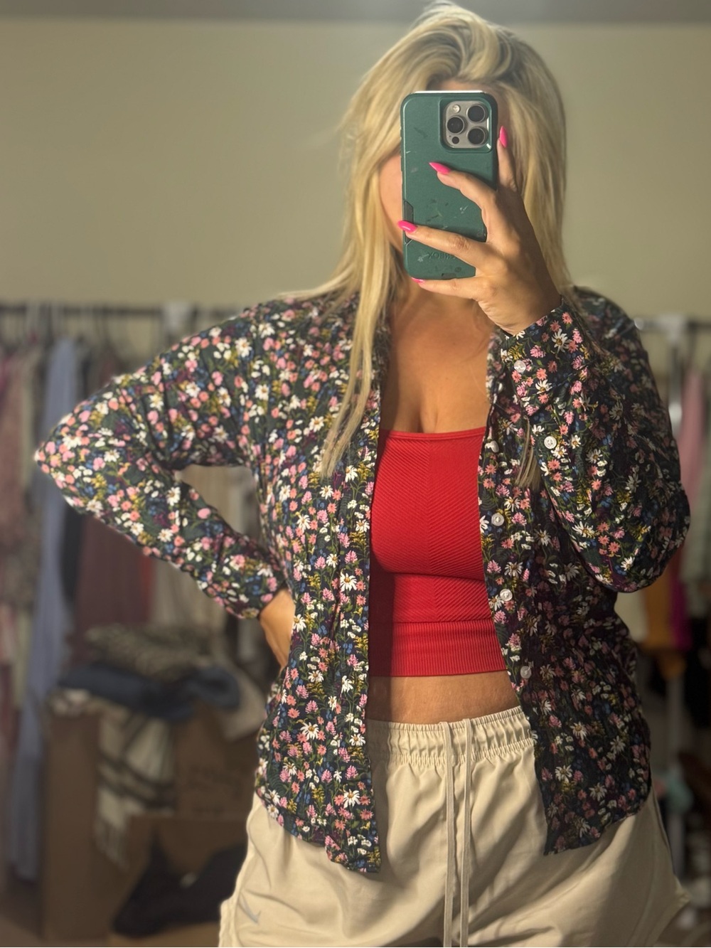Floral Tunevuse Button-Up Shirt